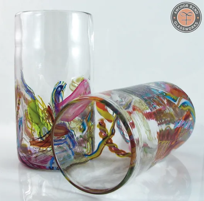 Anchorbend Glassworks Cane Fetti Tumbler