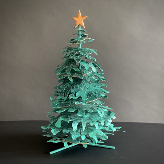 Andy Brinkley Studio 12" Copper Christmas Tree in Verdigris