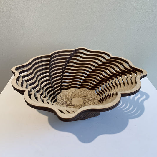 Baltic By Design 9" Wood Bowl (Damask Pattern)
