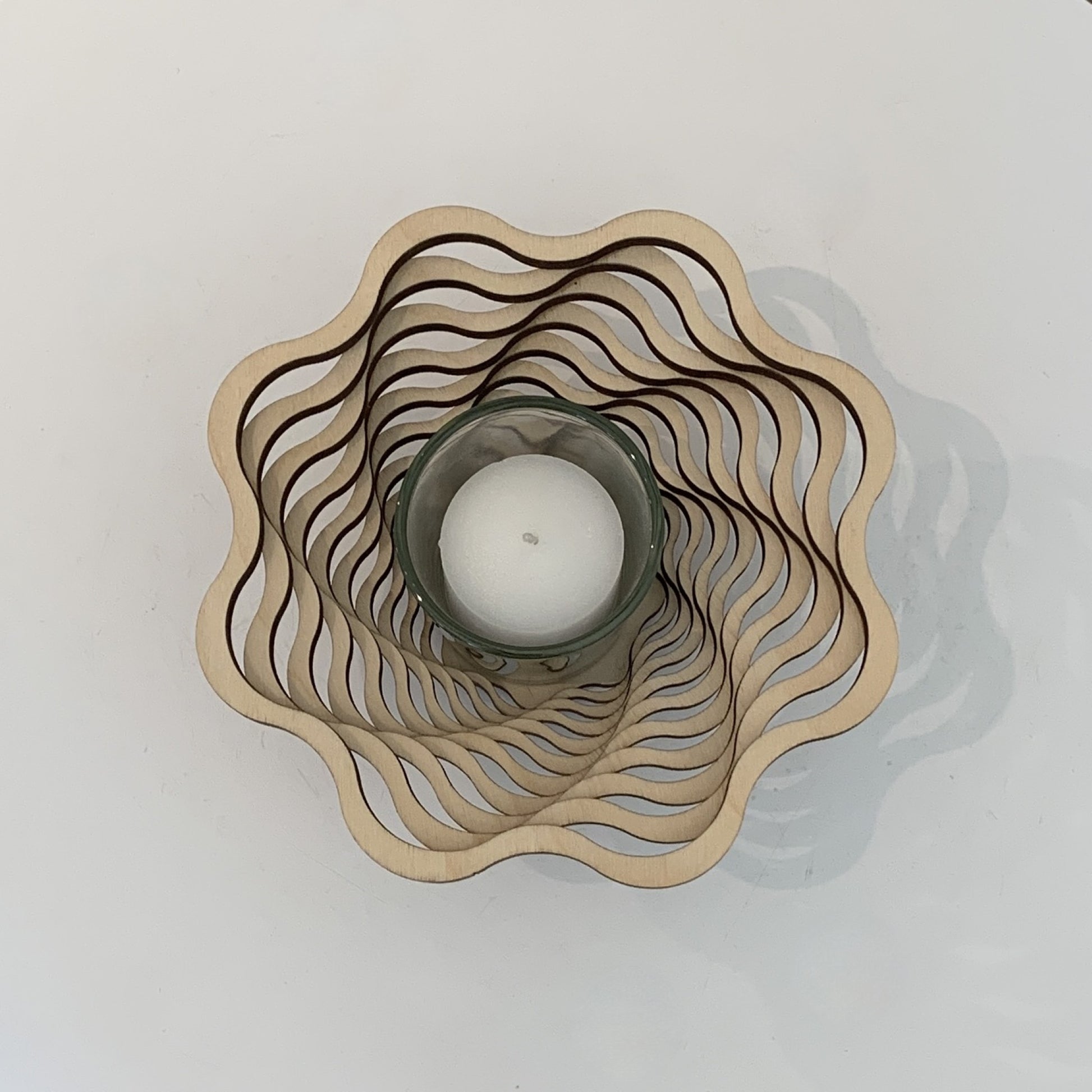 Baltic By Design Wood Votive (Spiral Design)