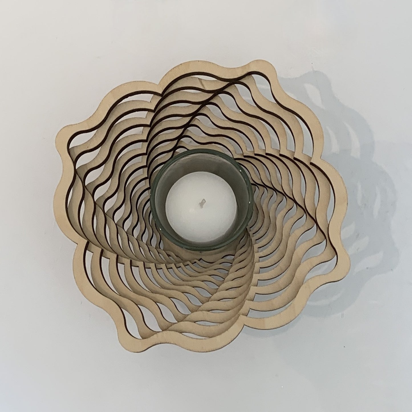 Baltic By Design Wood Votive (Damask Pattern)