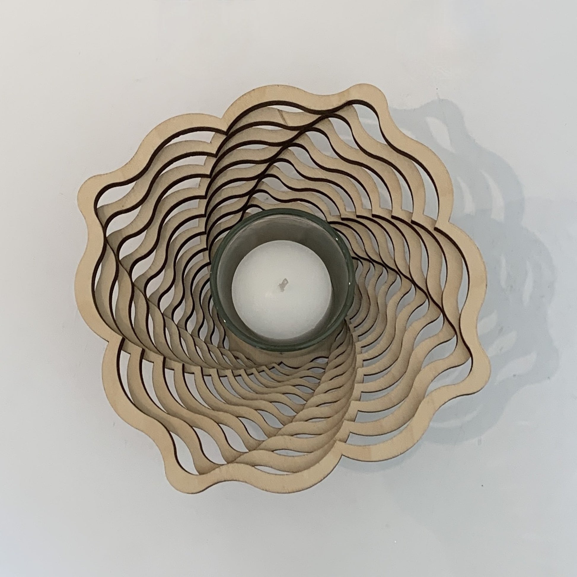 Baltic By Design Wood Votive (Damask Pattern)