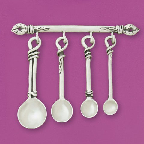 Basic Spirit Rustic Measuring Spoon Set w/ Rack