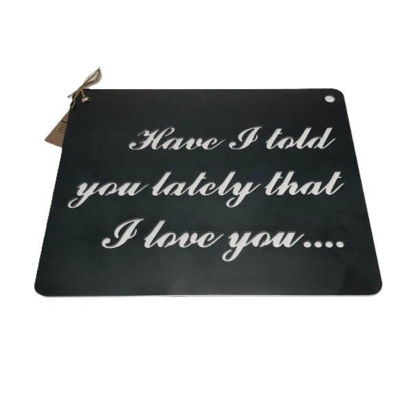 BE Creations "Have I Told You" Steel Sign
