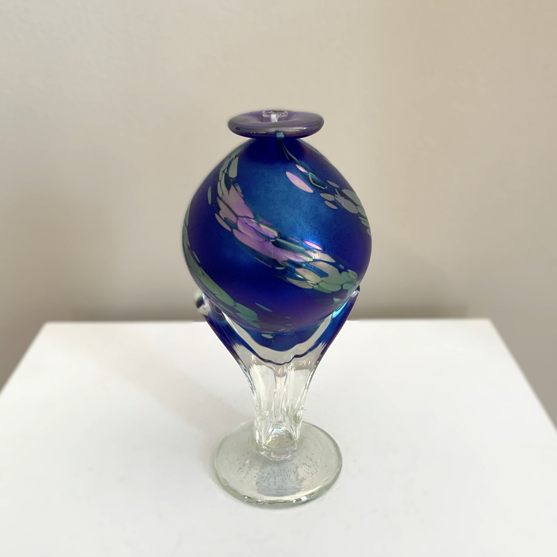 Callhan Mountain Oil Lamp in Cobalt Swirl