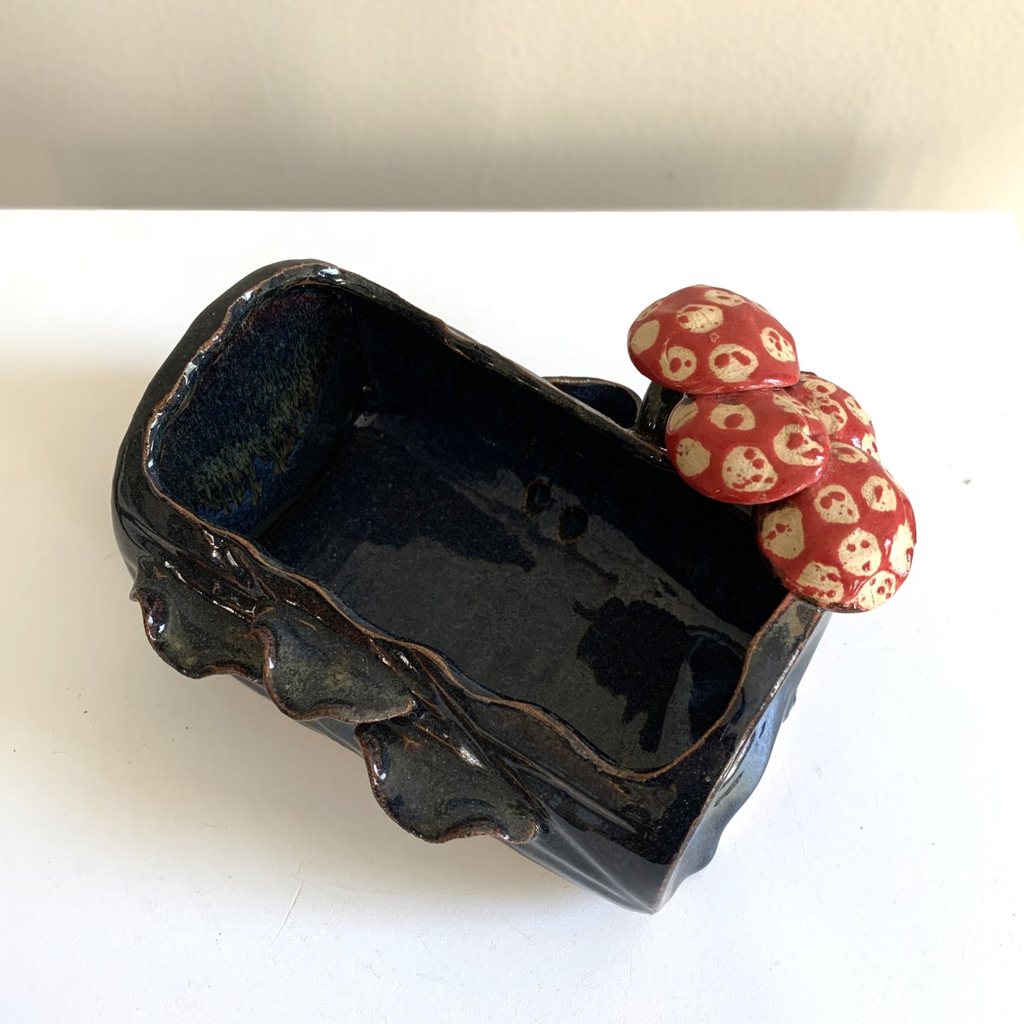 Kyle Carpenter Red Mushroom Log Planter