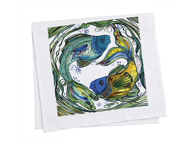 Clay Born Pottery & Textiles Tea Towel Fish