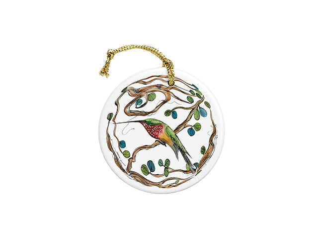 ClayBorn Ceramic Ornament Hummingbird