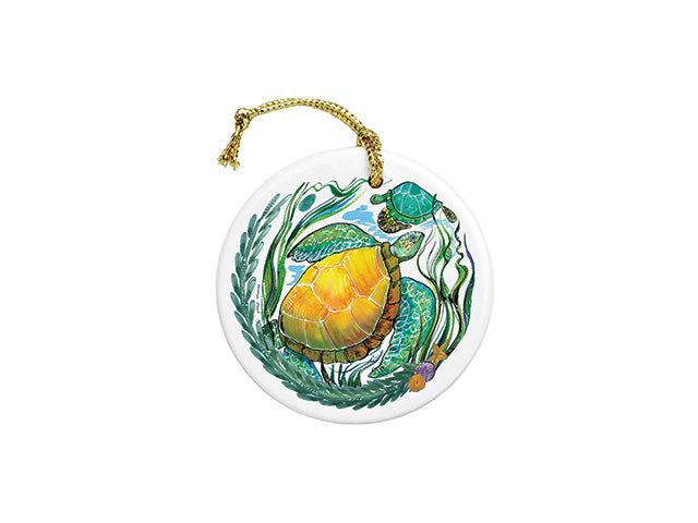 ClayBorn Ceramic Ornament Sea Turtle