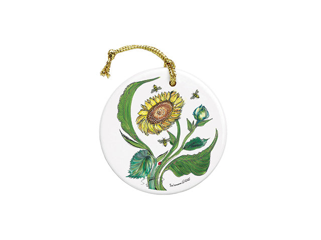 ClayBorn Ceramic Ornament Sunflower