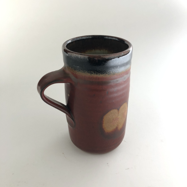 Tall Mug w/ Handle Red and Black