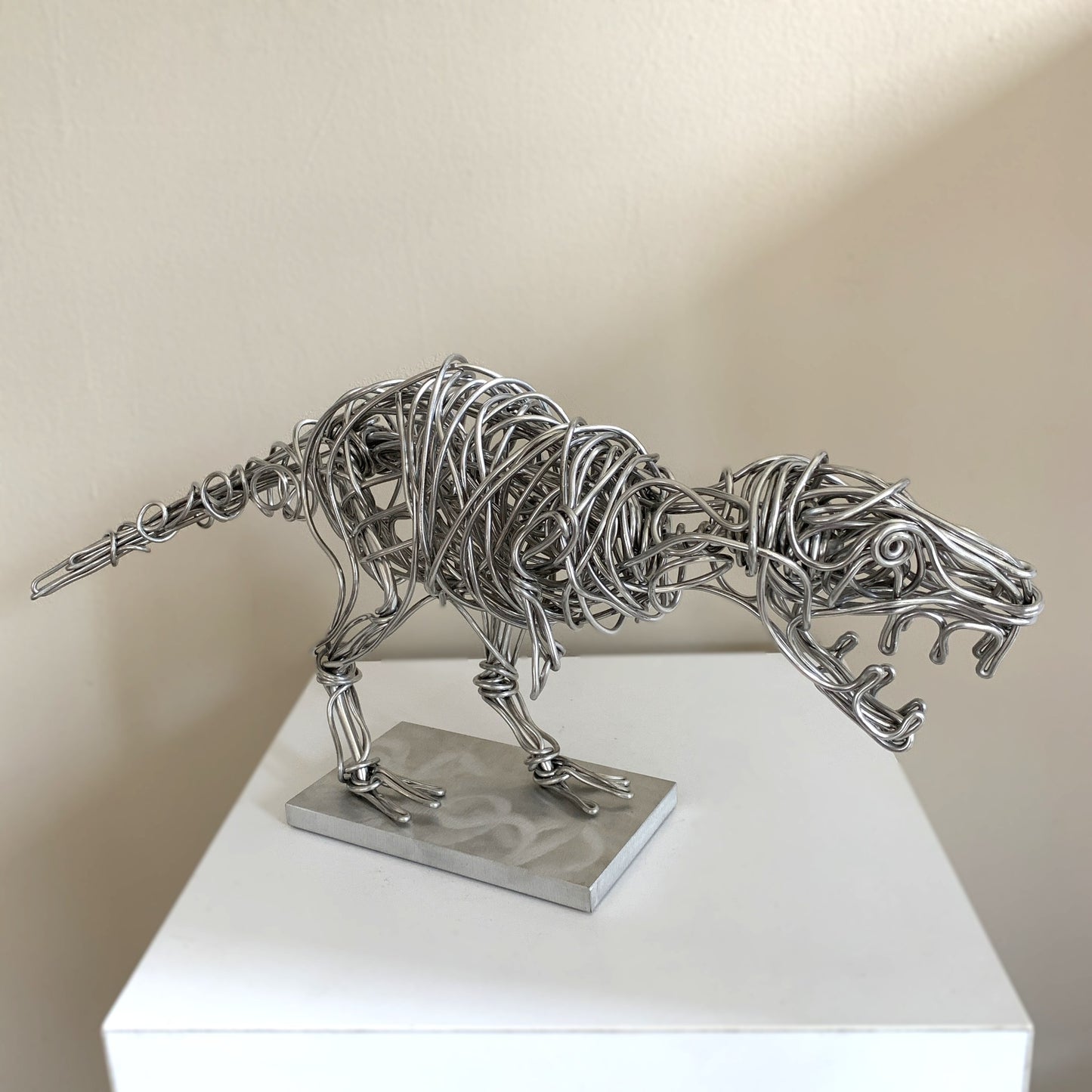 Drawn Metal Wire T-Rex (Silver)