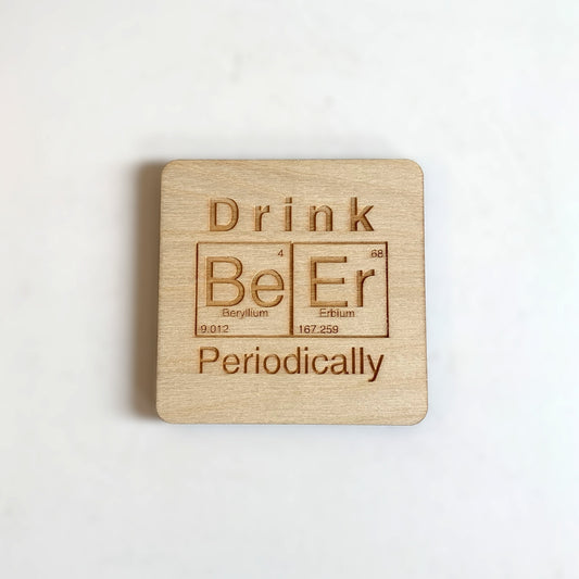 G3 Studios Wood Coaster, Drink Beer