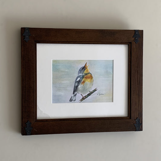 Maggie Graham "Yellow Breast Finch" Framed Watercolor