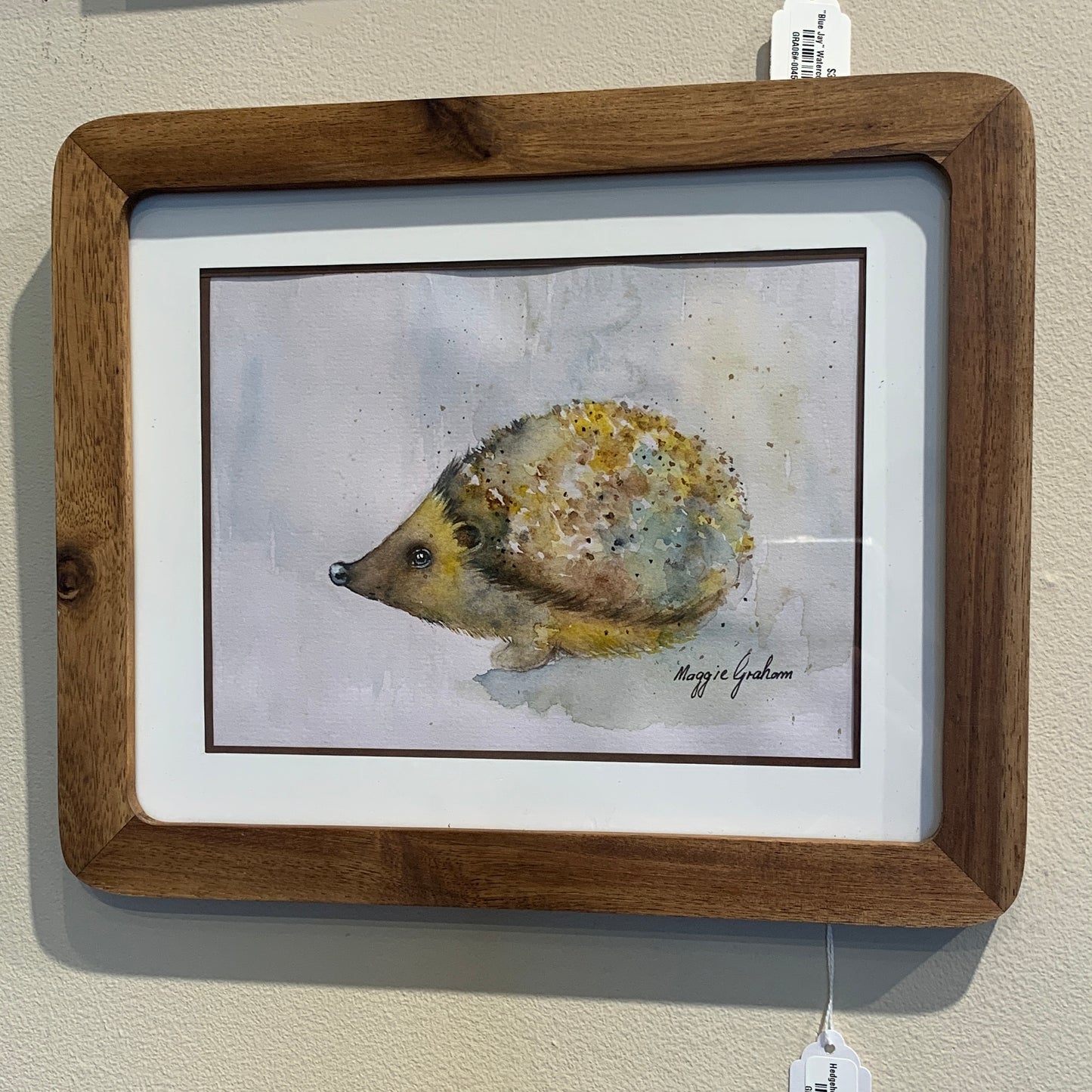 Maggie Graham "Hedgehog" Framed Watercolor