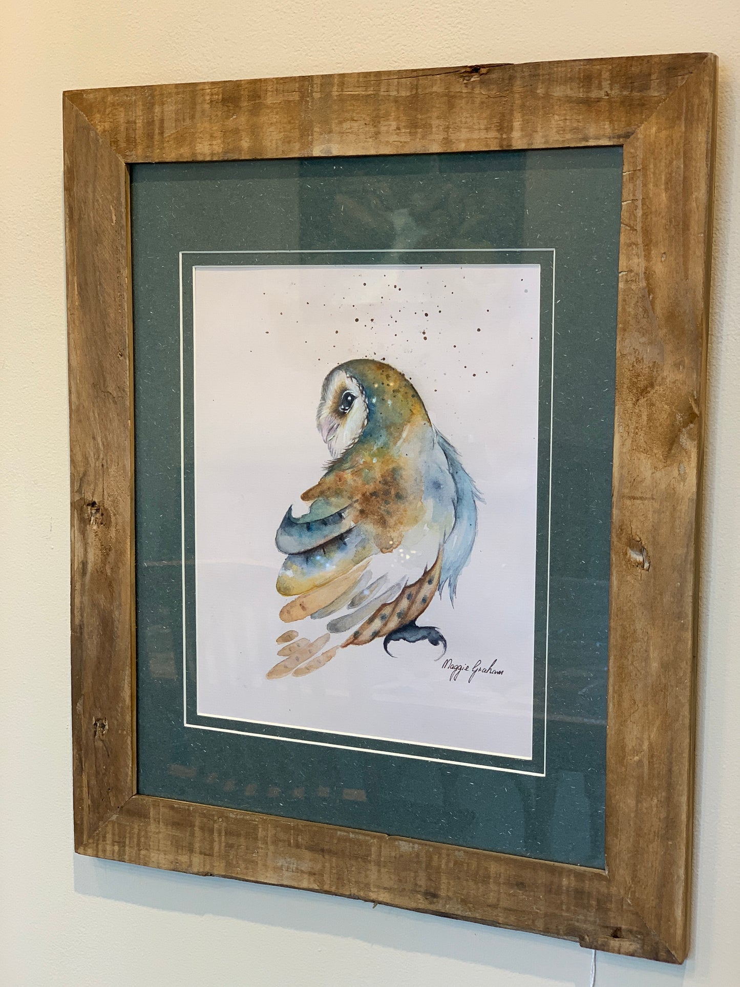 Contemporary Owl #2 13.5X16.5 Watercolor