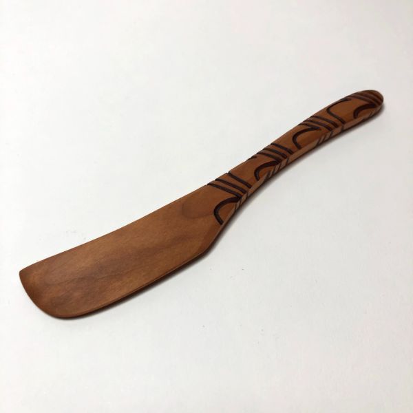 Jonathan's Spoons - Medium Cherry Scribble Spreader 7"