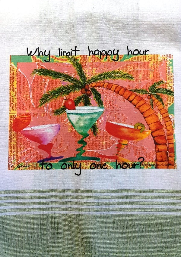Lunar Designs Kitchen Towel #007 Happy Hour