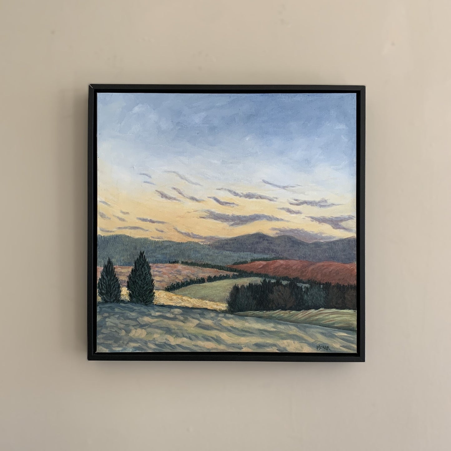 Peg Morar "Repose" Framed Acrylic Painting