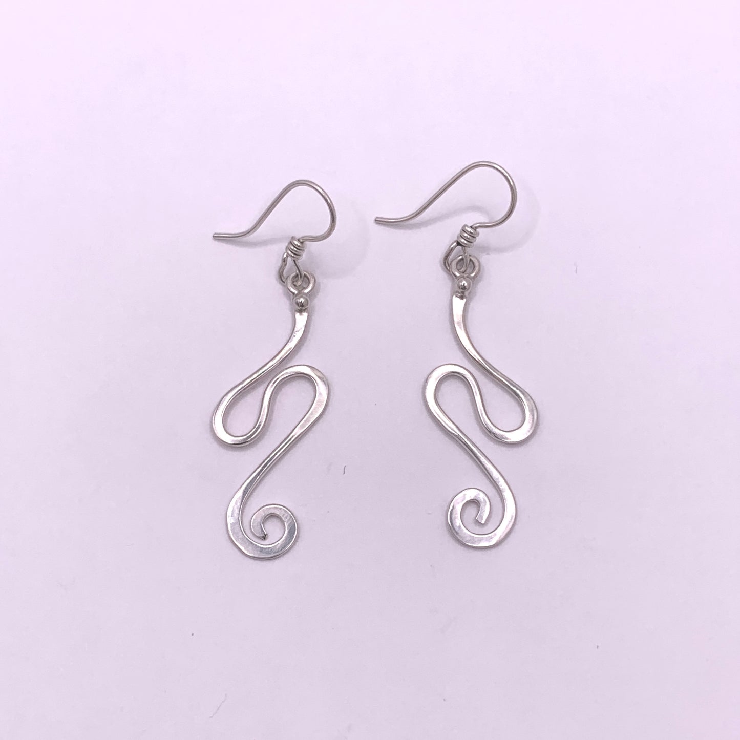 Katherine Palmer Long Swirl Earrings