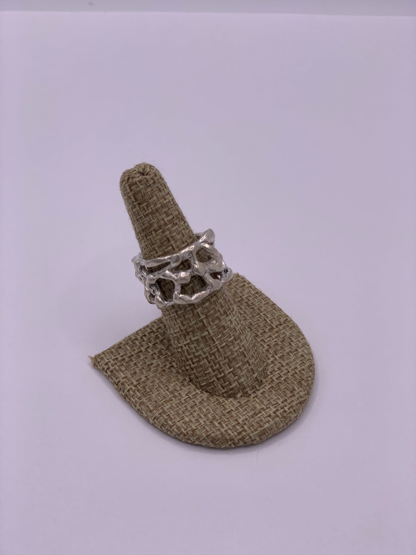 Katherine Palmer Sterling Silver "Wide Open Band" Ring