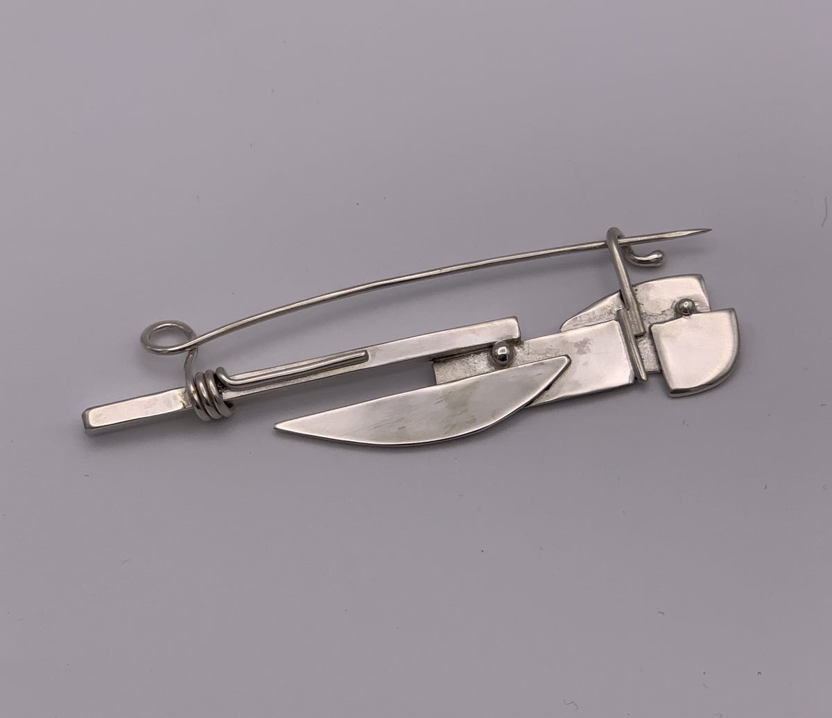 Katherine Palmer Sterling Silver Geometric Pin