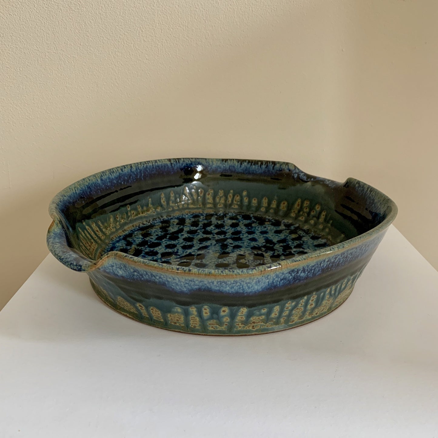 Ray Pottery Large Lasagna Dish Peacock