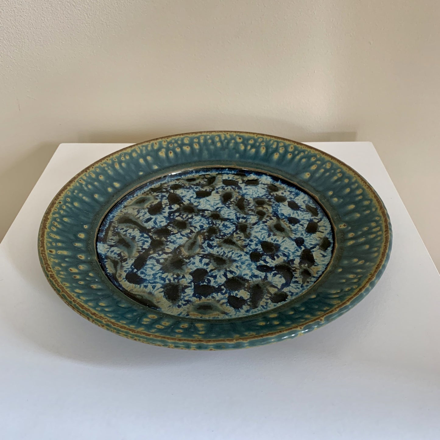Ray Pottery Dinner Plate Peacock