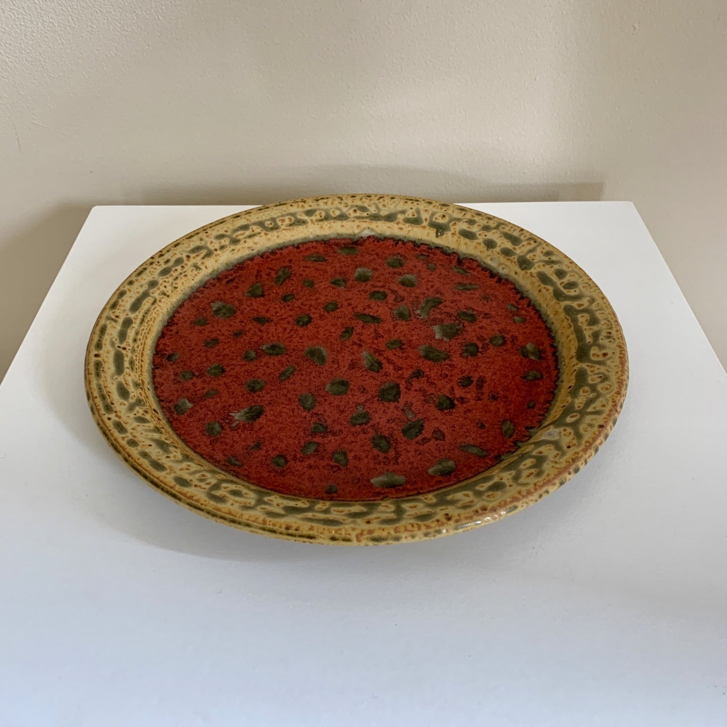 Ray Pottery Dinner Plate Red