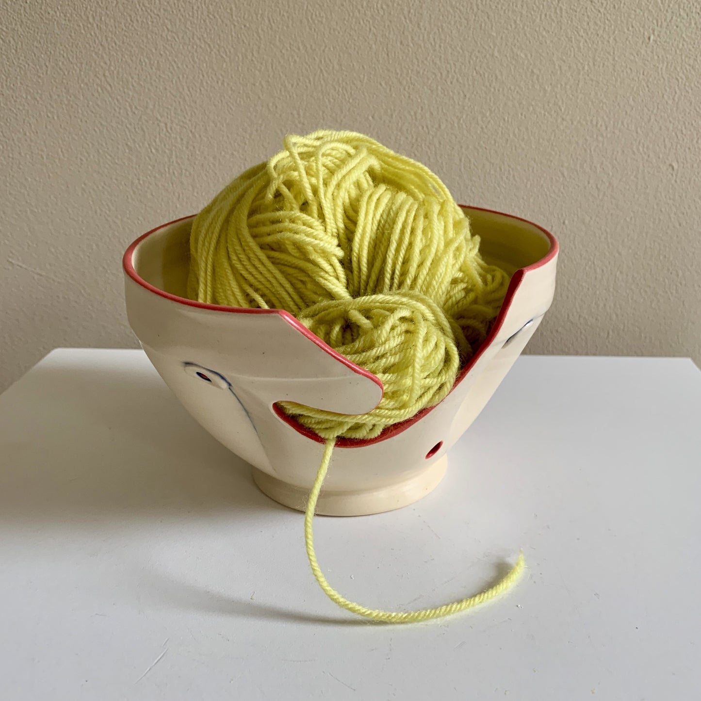 Rebecca Lowery Pottery Yarn Bowl Vanilla
