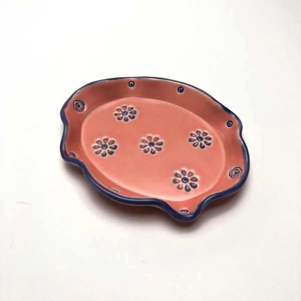 Rebecca Lowery Pottery Soap Dish Flamingo