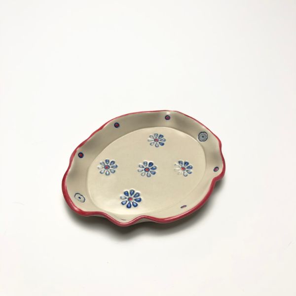Rebecca Lowery Pottery Soap Dish Vanilla