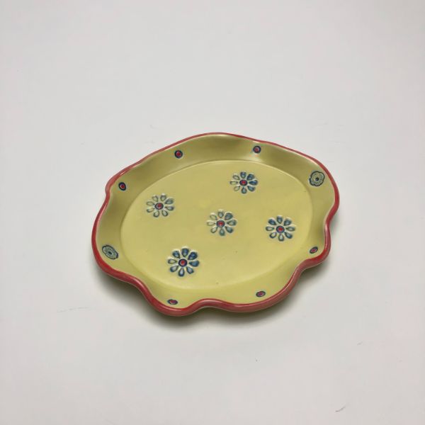 Rebecca Lowery Pottery Soap Dish Yellow
