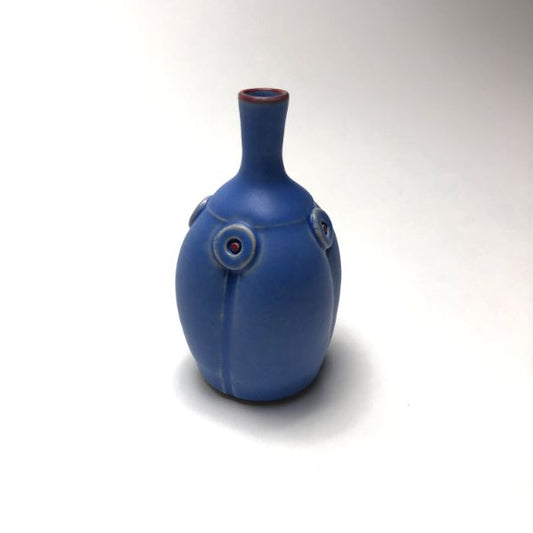 Rebecca Lowery Pottery Small Bottle Vase Blue