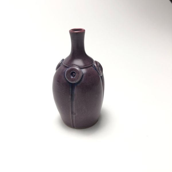 Rebecca Lowery Pottery Small Bottle Vase Purple