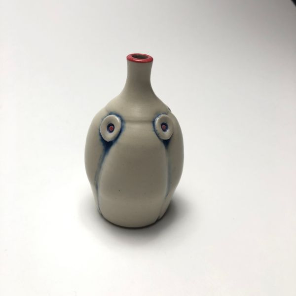 Rebecca Lowery Pottery Small Bottle Vase Vanilla