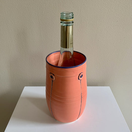 Rebecca Lowery Pottery Wine Chiller Flamingo