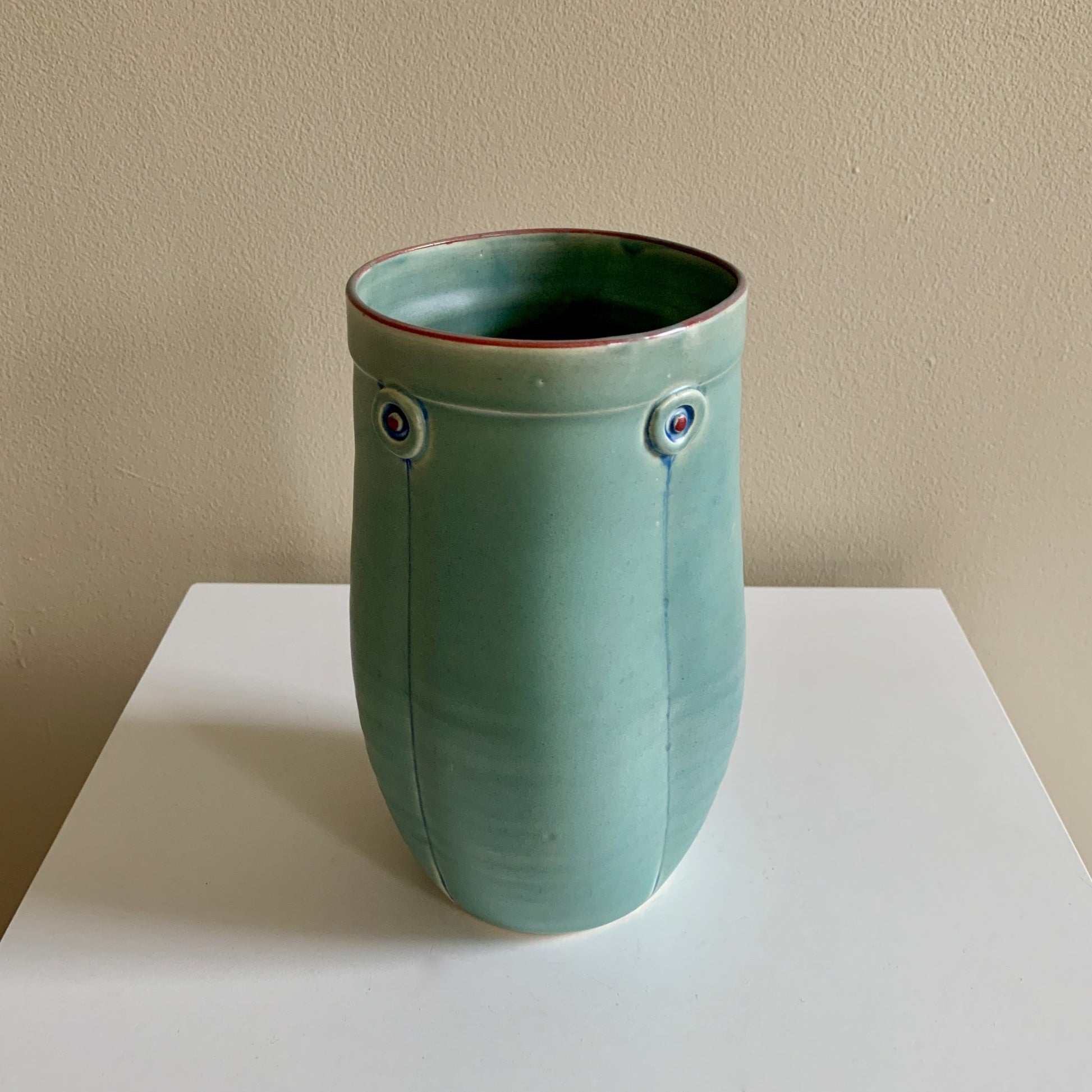 Rebecca Lowery Pottery Wine Chiller Green