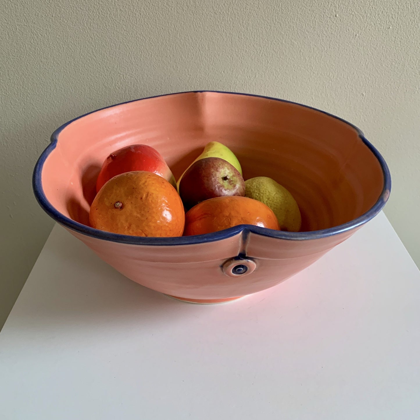 Rebecca Lowery Pottery 12" Serving Bowl Flamingo