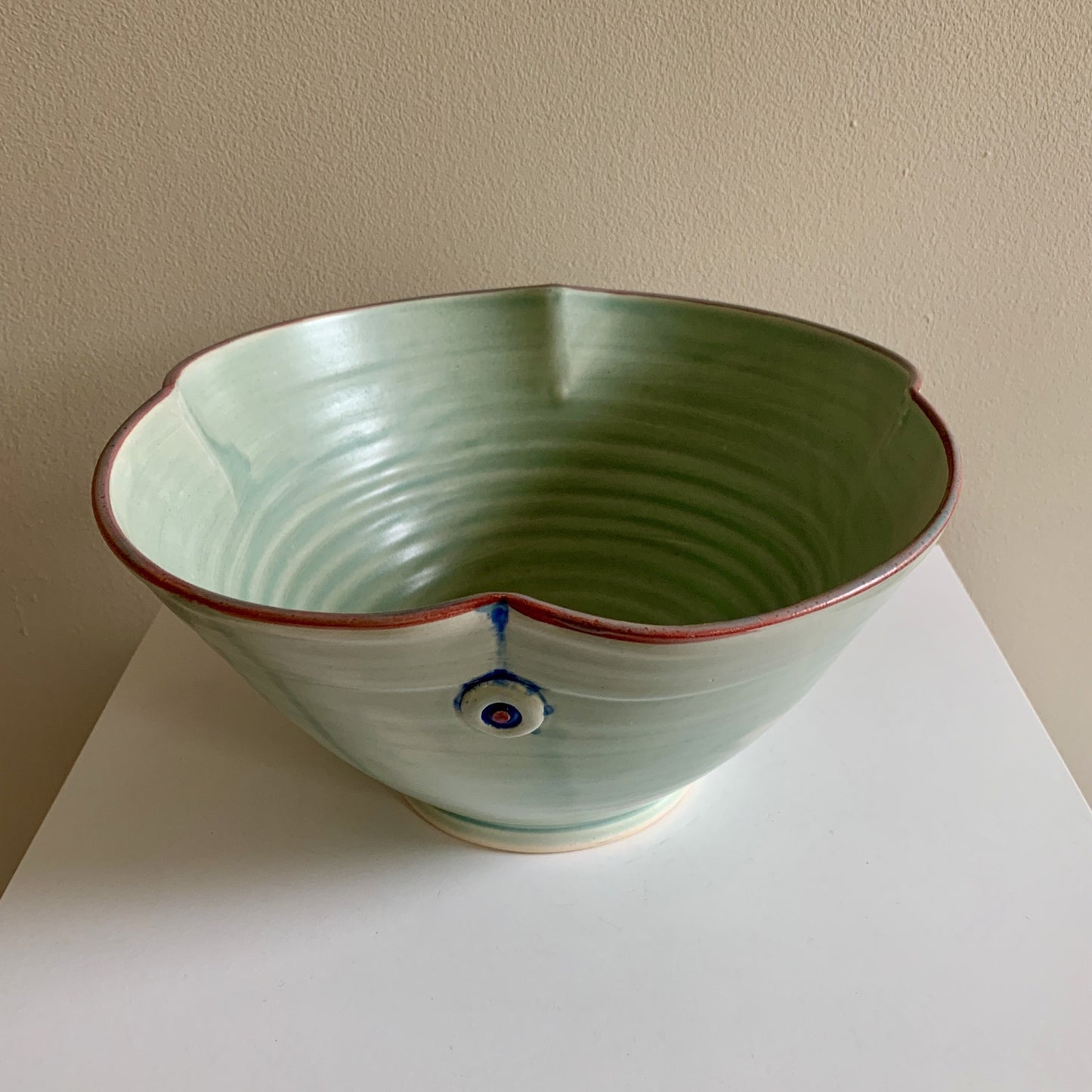 Rebecca Lowery Pottery 12" Serving Bowl Green