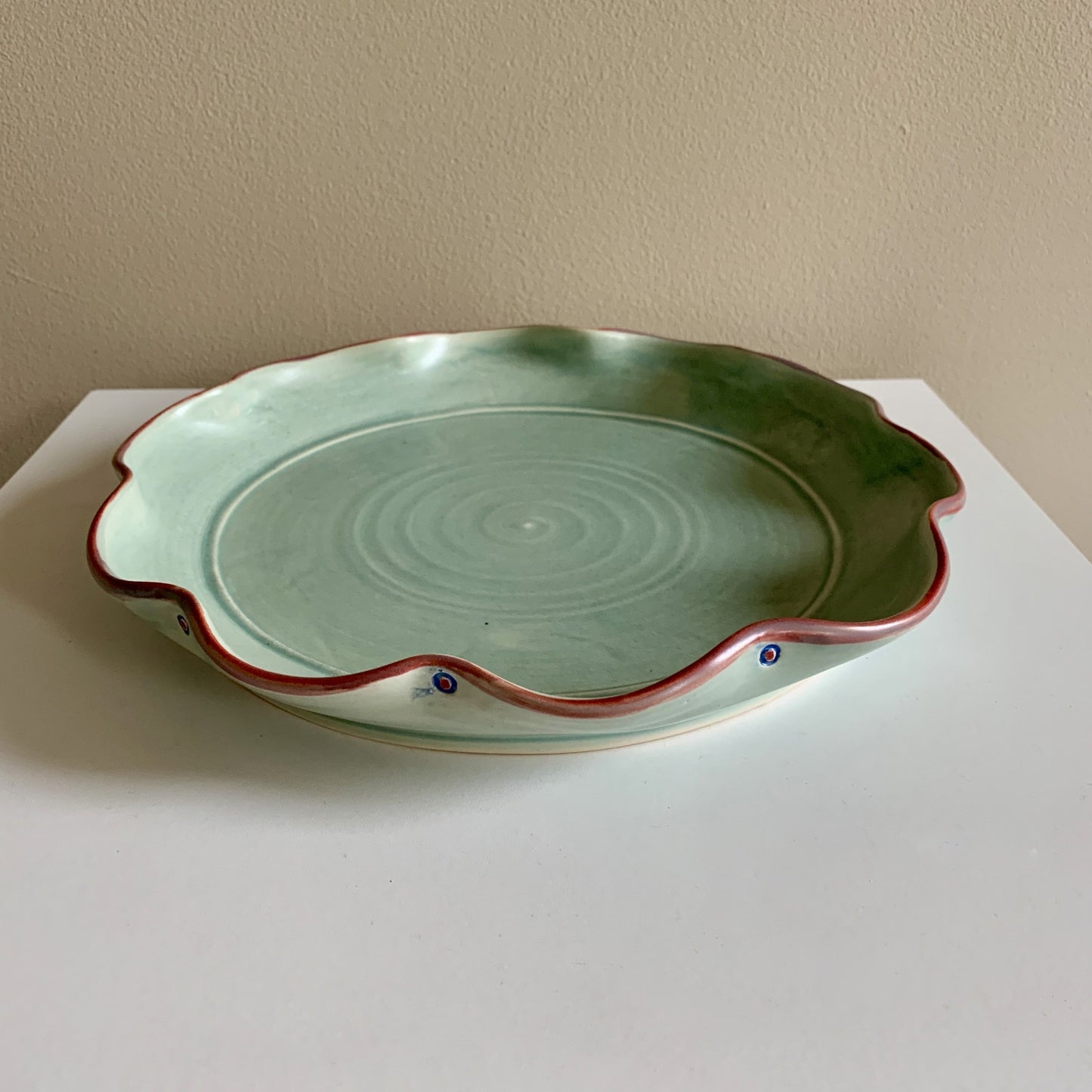 Rebecca Lowery Pottery Dinner Plate Green