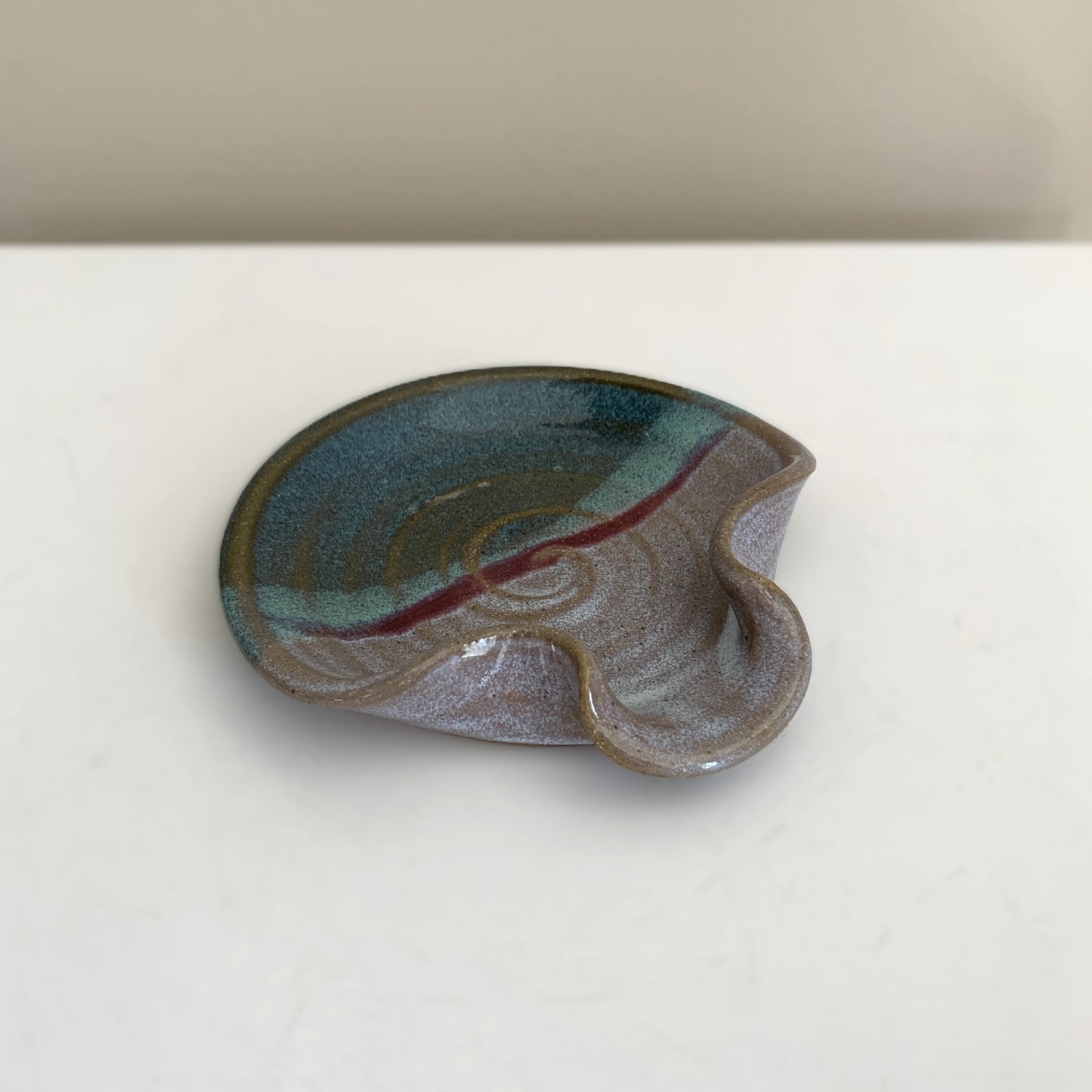 Salvaterra Pottery Spoon Rest Green