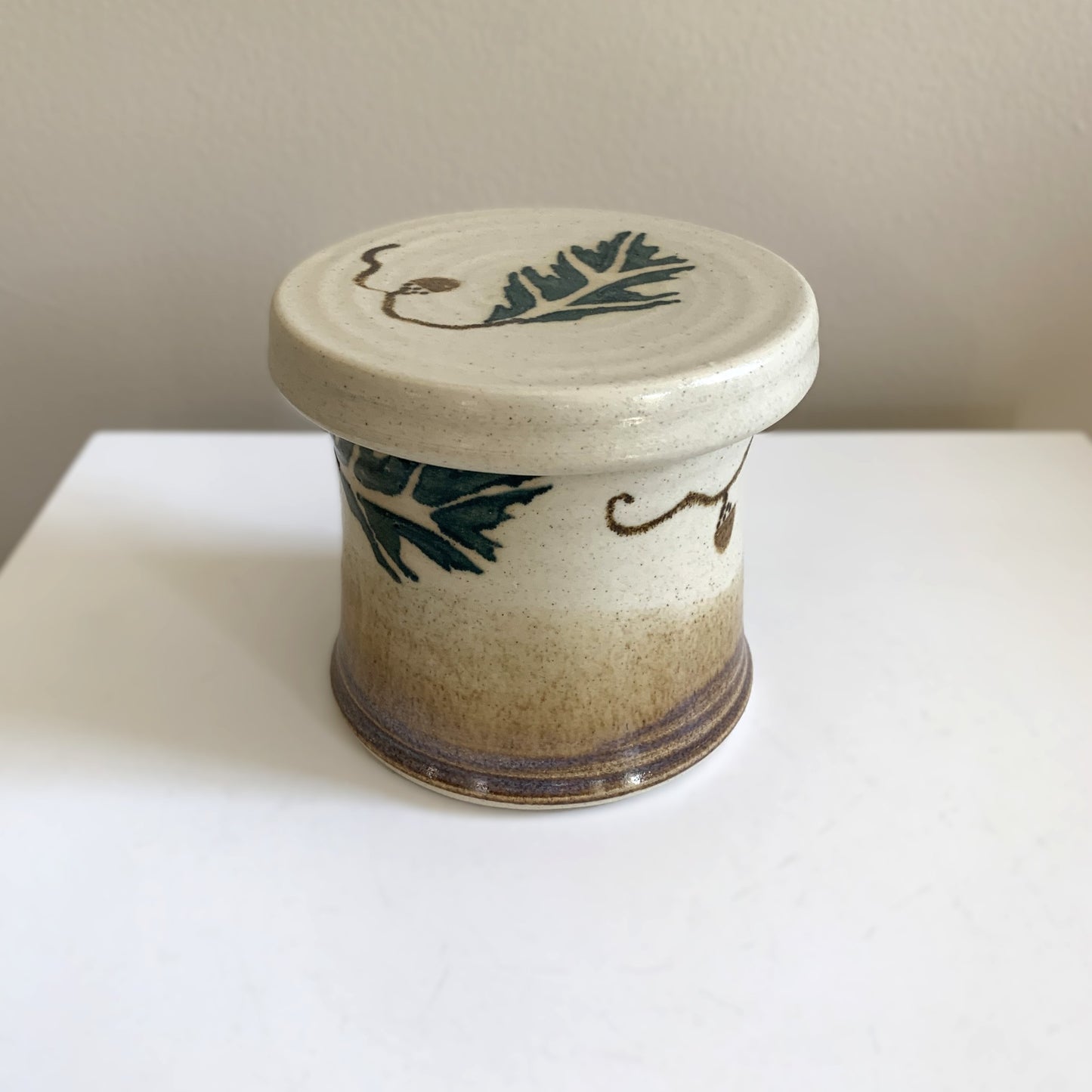 Stegall's Stoneware French Butter Keeper Oak
