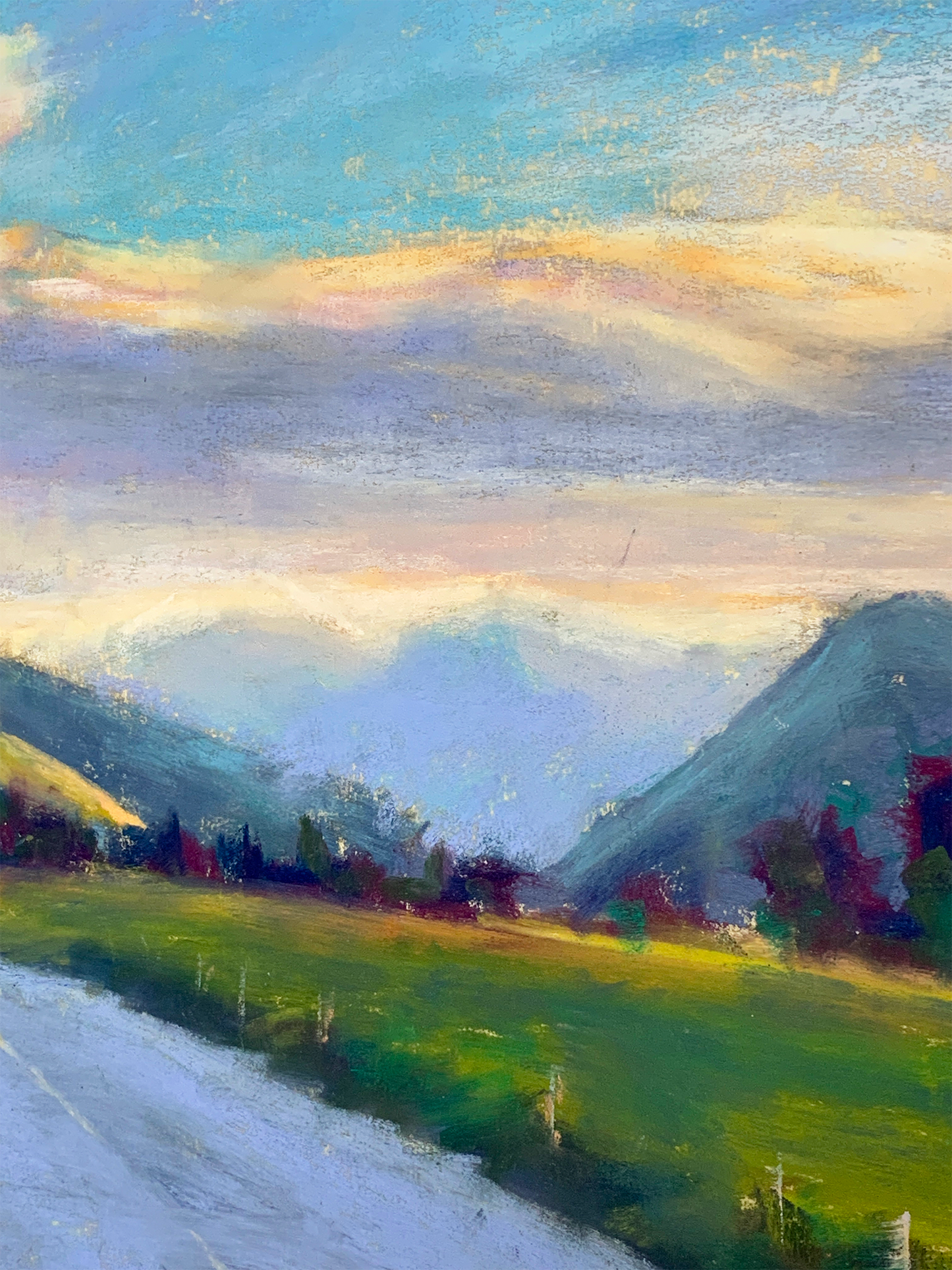Anita Stein "Road To Wyoming" Framed Pastel