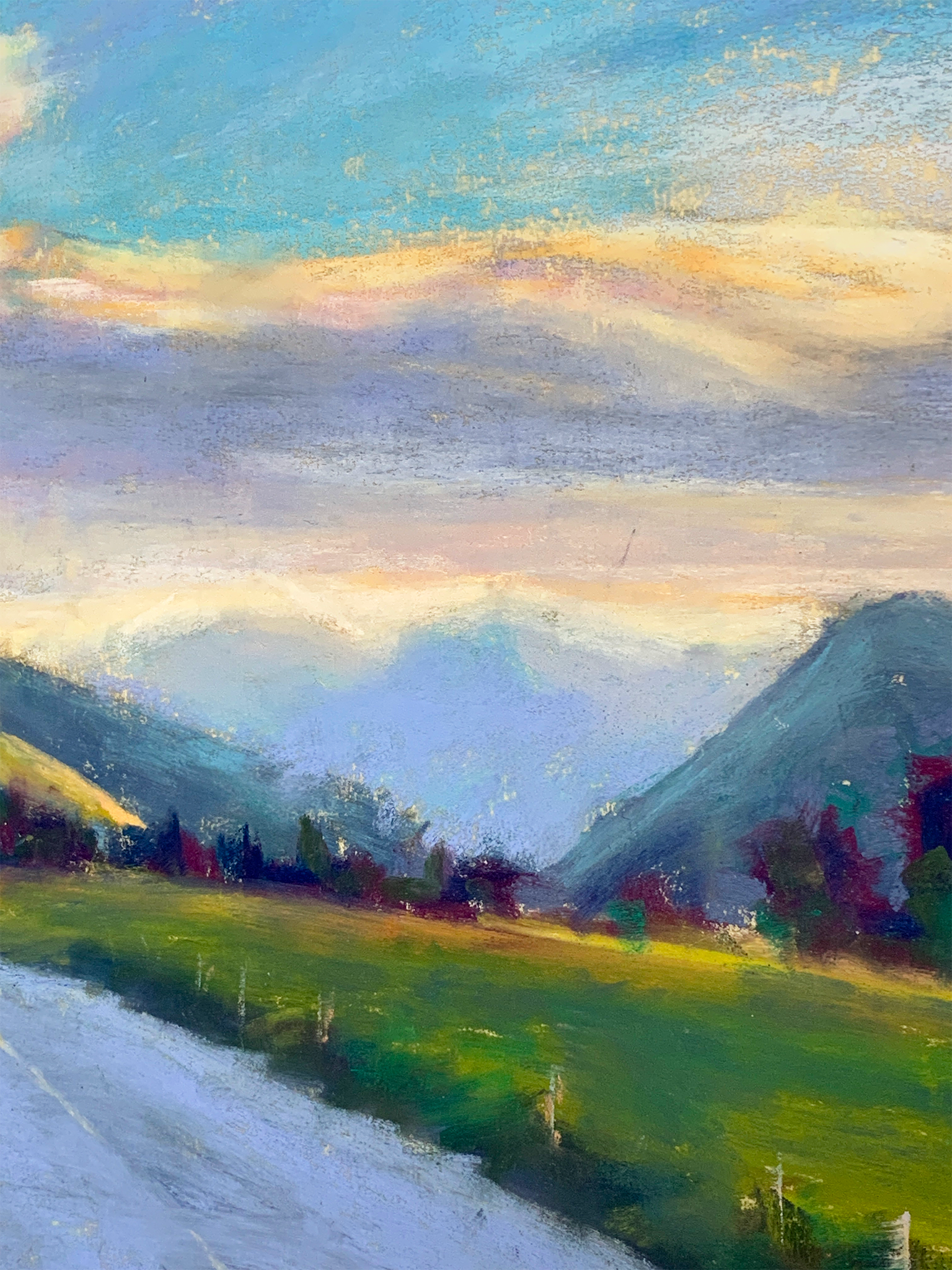 Anita Stein "Road To Wyoming" Framed Pastel