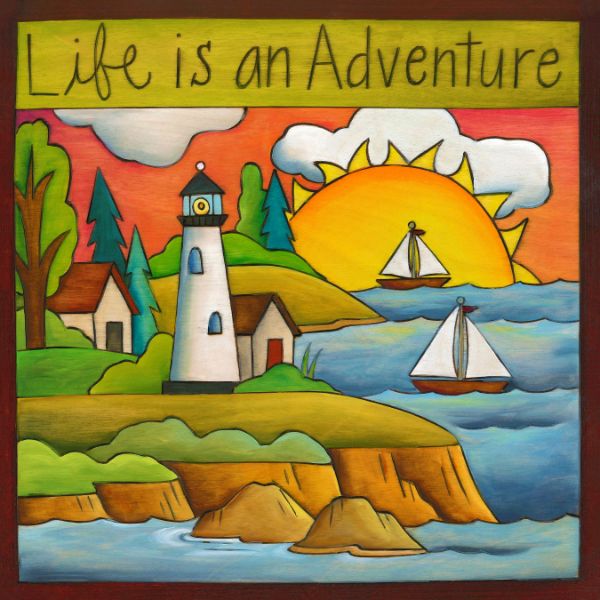 "Life Is an Adventure" Plaque 9X9