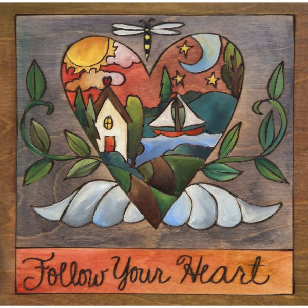 "My Heart's At the Lake" Plaque 9X9