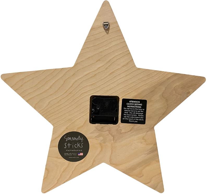 Sincerely, Sticks "Who Hung the Moon" Clock