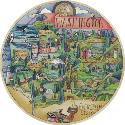 Sincerely, Sticks "Wonderful Washington" Lazy Susan