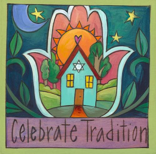 Shalom Home (Celebrate Trad.) Plaque 6X6